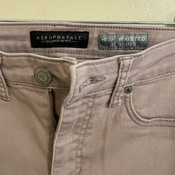 Beautiful Mauve/Dusty Pink Aeropostale High Waisted Jegging Size 6 Reg - Picture 2 of 5